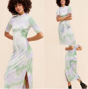 Free People Pastel Tie-Dye Midi Dress